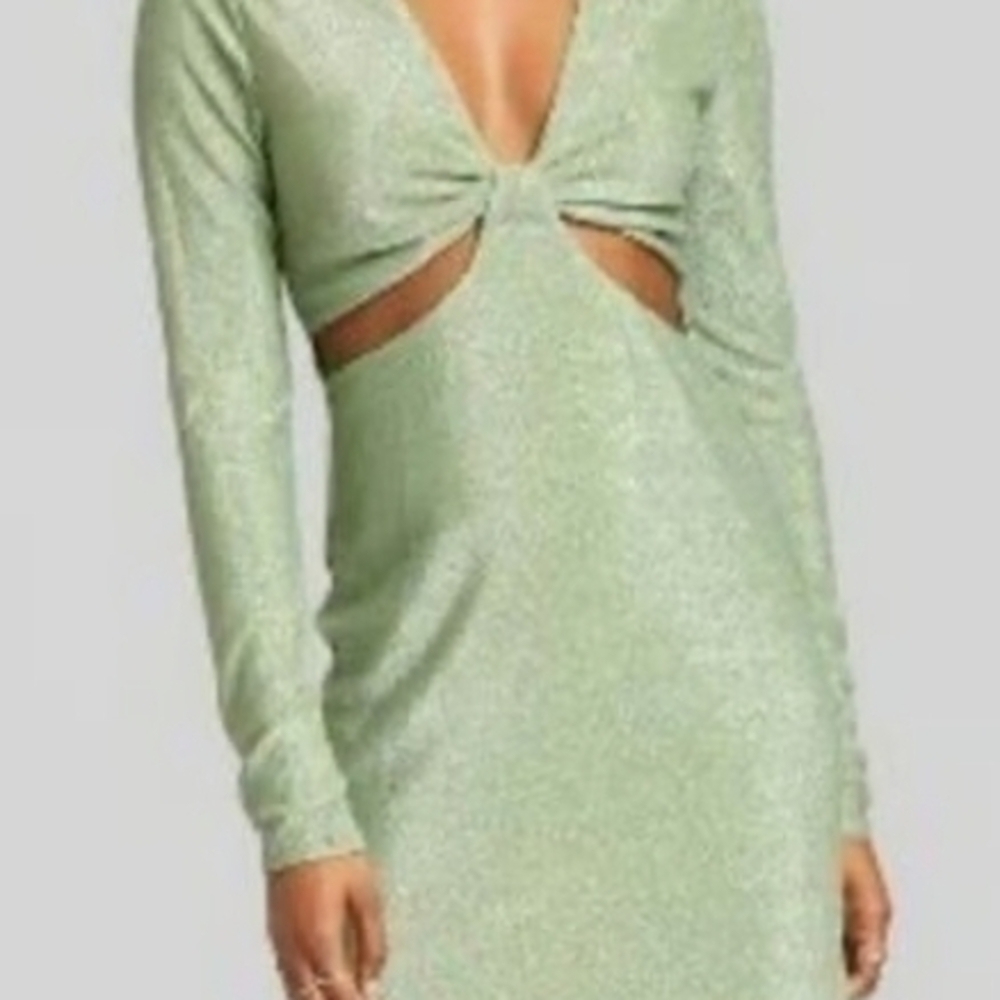 Elegant Green Cutout Dress